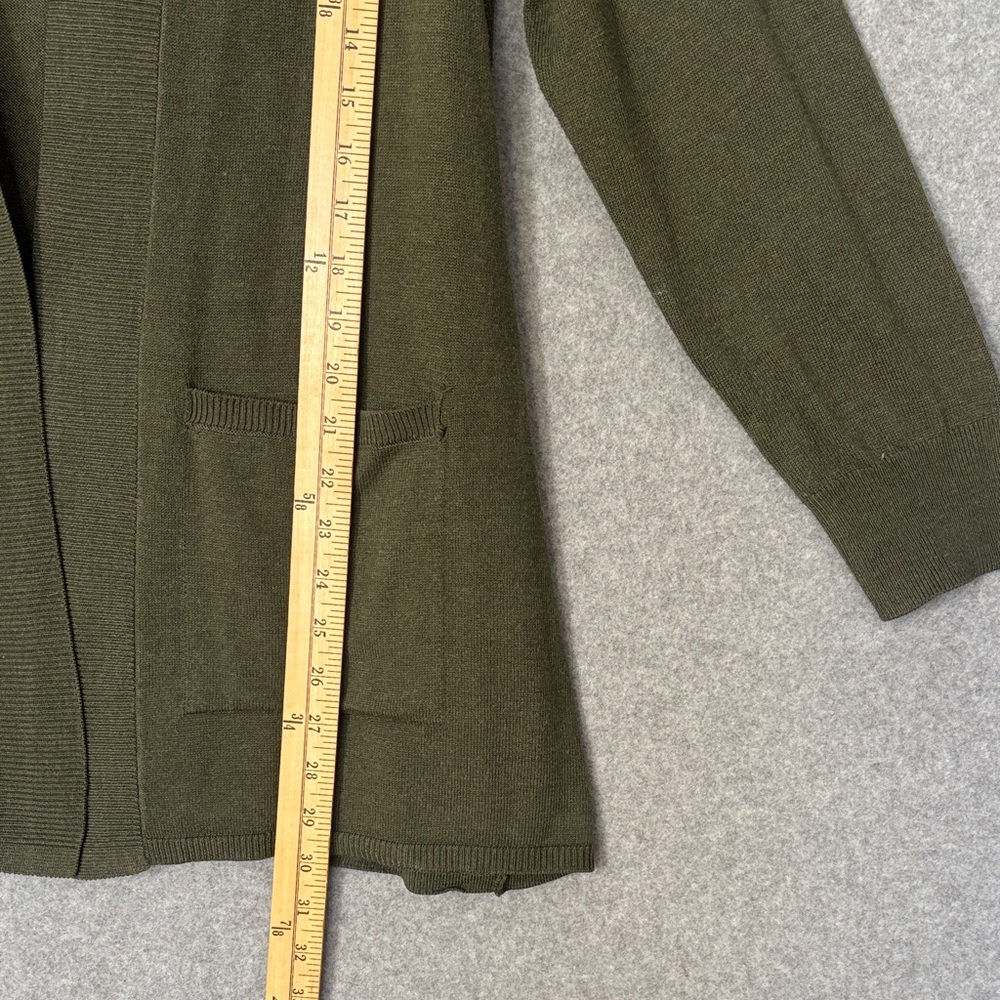 Gloria Vanderbilt Cozy Neutral Cardigan XL Olive Green - Picture 5 of 7